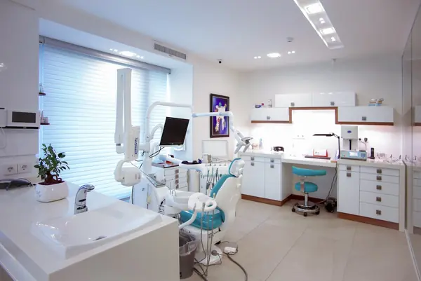Dental practice consultation room with modern technology